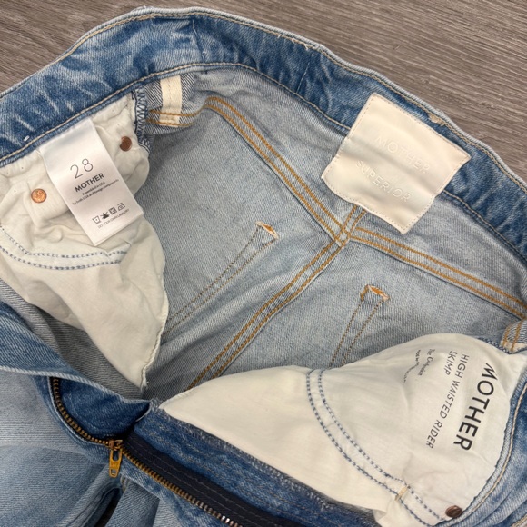 Mother Denim High Waisted Rider Skimp Jean- The Confession Size 28 - Picture 13 of 14